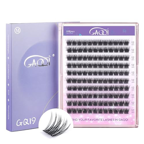 GAQQI Lash Clusters, GQ19 False Eyelashes DIY Lash Extensions C Curl Cluster Lashes 120PCS 12MM Only, Natural and Wispy Individual Lash Wisps (GQ19,12mm,C Curl ) | Amazon (US)