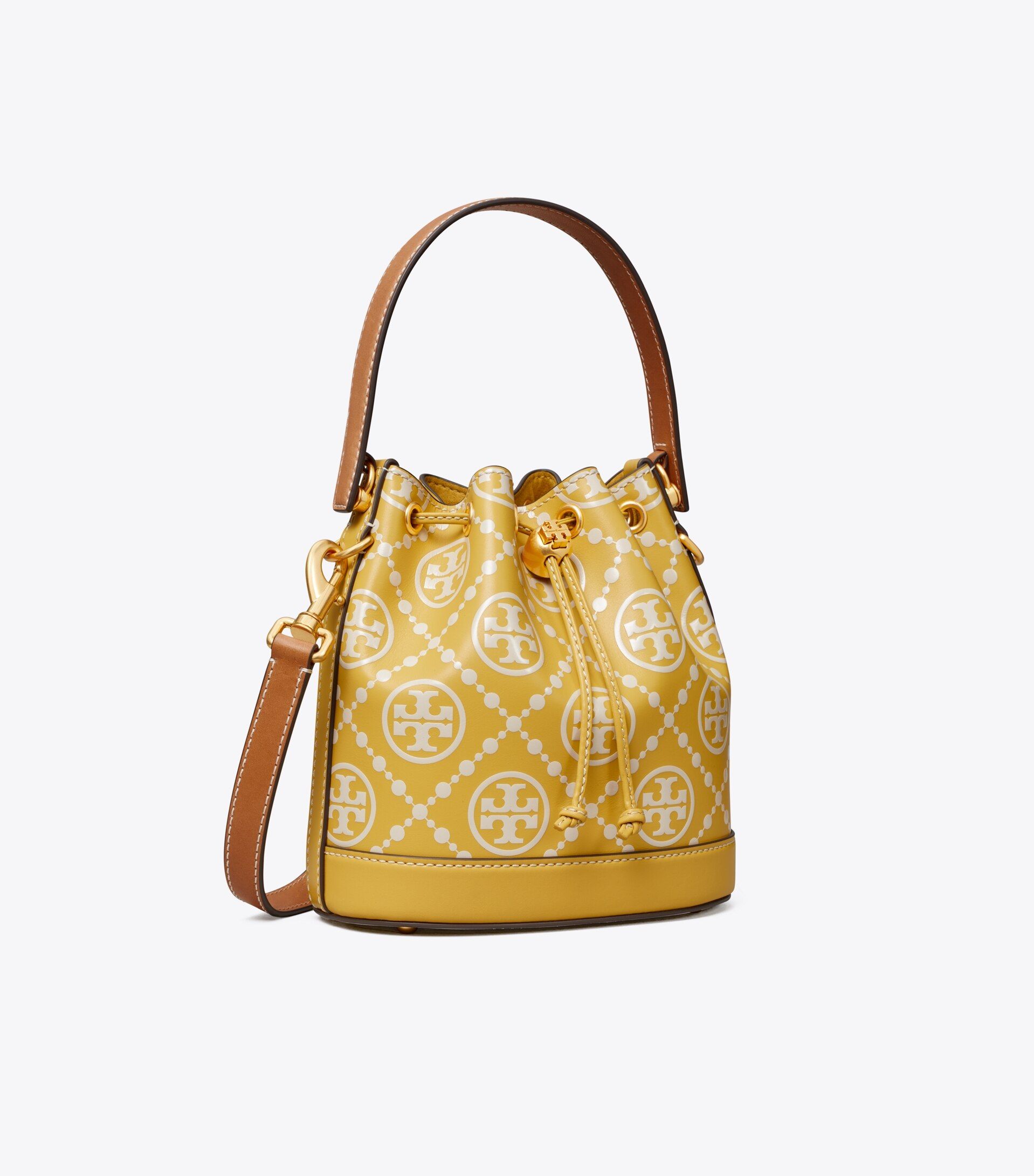 T Monogram Contrast Embossed Bucket Bag | Tory Burch (US)