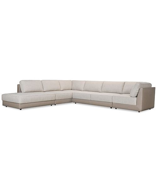 Mattley 5-Pc. Fabric Modular Sectional Sofa with Bumper, Created for Macy's | Macys (US)