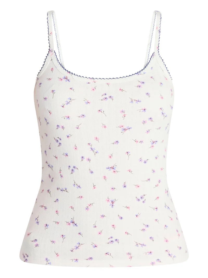 No Boundaries Pointelle Tank Top, Women's XXS-XXL | Walmart (US)
