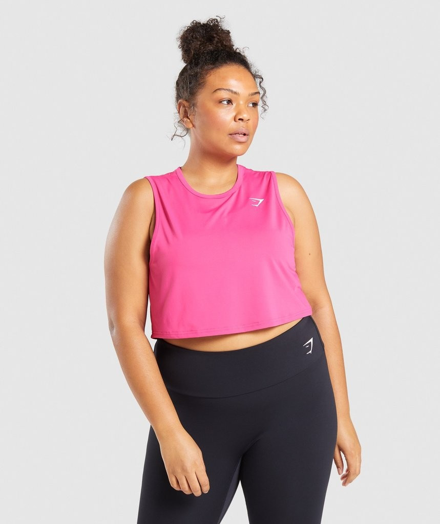 Gymshark Training Crop Tank - Pink | Gymshark (Global)