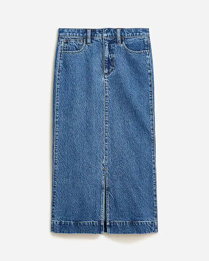 Midi denim skirt | J. Crew US