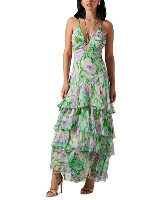 Women's Aneira Tiered Floral Maxi Dress | Macy's