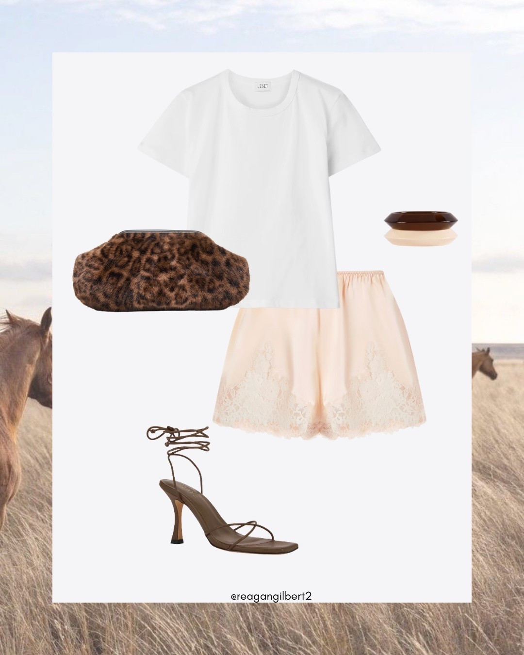 Soft pink meets statement neutrals 🤍💗 Blush lace satin shorts paired with a simple white tee for that effortless, feminine summer base.

Elevated with chocolate brown lace-up heels and a bold cheetah print clutch for the perfect mix of chic, playful, and unexpected.

Perfect for summer dinners, vacation nights, brunch, date night, rooftop drinks, or an easy elevated everyday outfit. Light, pretty, and still fun with a little edge.

#LTKStyle #LTKSummer #SummerOutfit #VacationOutfit #EffortlessStyle #ChicStyle #EverydayStyle #NeutralStyle #CapsuleWardrobe #DinnerOutfit #BrunchOutfit #DateNightStyle #ResortWear #OutfitInspiration #SummerFashion #WearOnRepeat

#LTKootd #LTKgrwm #LTKTravel