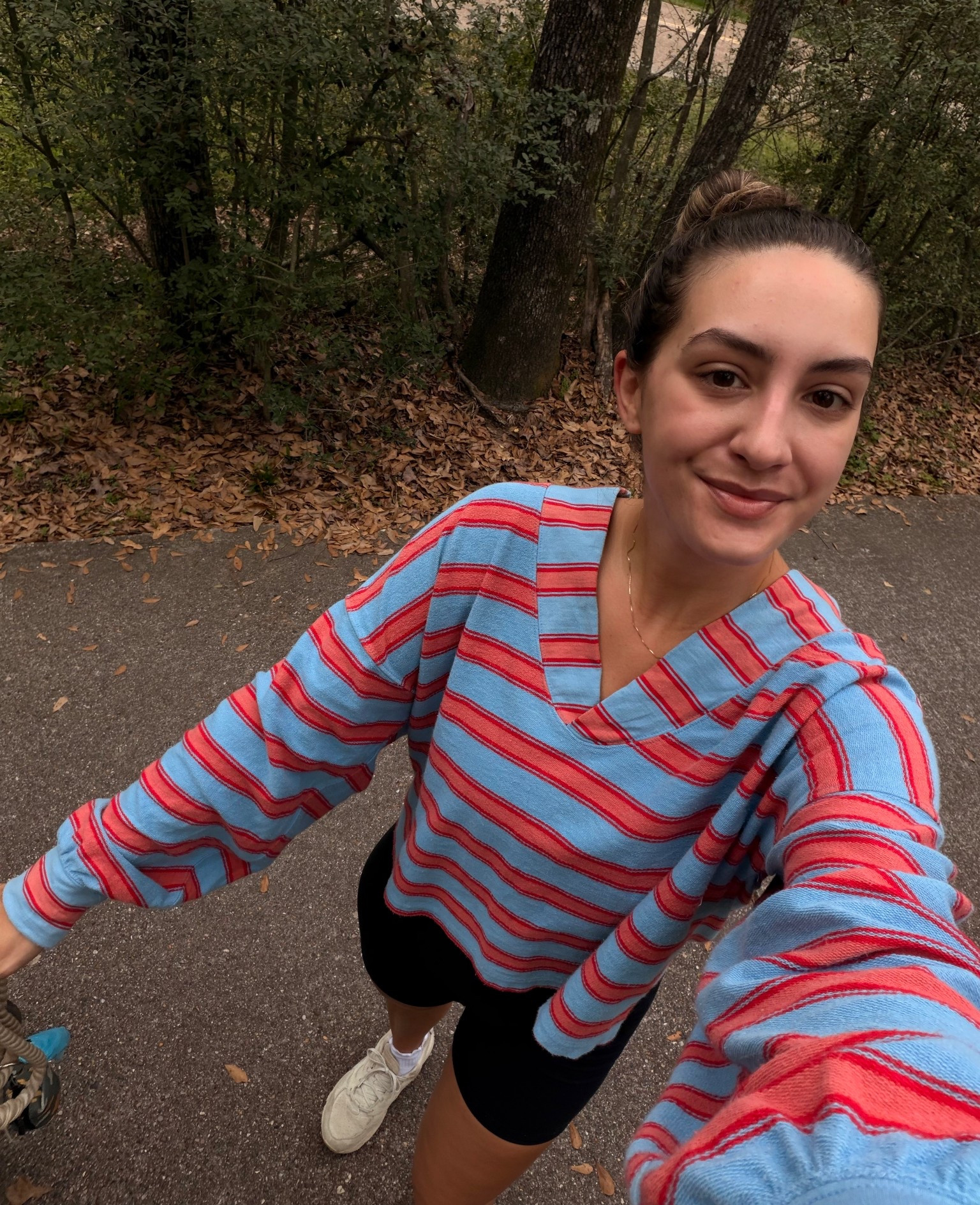 Morning walk outfit in stripes!! This pullover is almost sold out but wearing size M! Linked some similar options I’ve also been eyeing! 

#LTKootd #LTKmorningroutine #LTKmomlife