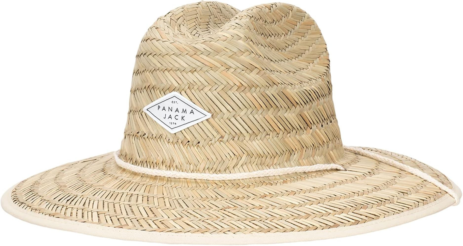 Panama Jack Women's Sun Hat - Lifeguard, Hand Woven Straw, UPF (SPF) 50+ UVA/UVB Sun Protection, ... | Amazon (US)