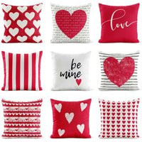 Red Valentine Outdoor Pillow Valentines Day Patio Cushions Heart Porch | Etsy (US)