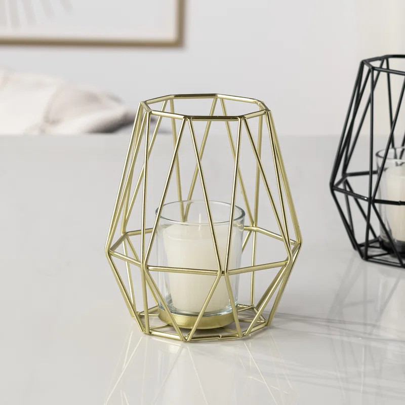 Diamond Deco Metal Tabletop Hurricane | Wayfair North America