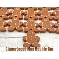 Christmas Gingerbread Man Bubble Bar, Bath, Solid Spa Gift Mom, Bath Kid, Holiday Stocking Stuffer | Etsy (US)
