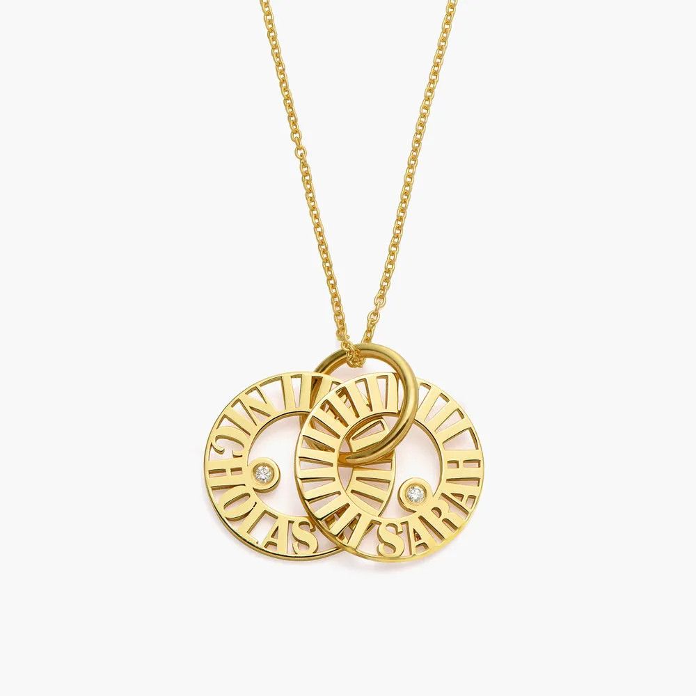 Tokens of Love Necklace with Diamond - Gold Vermeil | Oak & Luna (US)