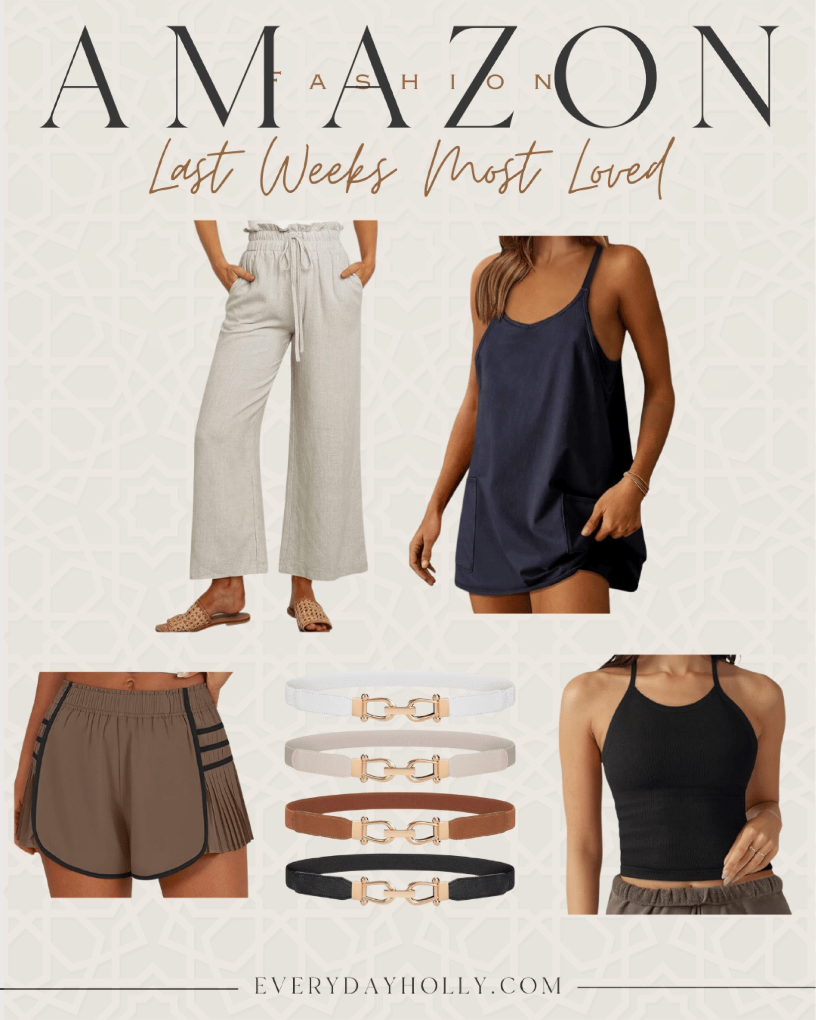 Trending Fashion Finds


Fashion  amazon  amazon fashion  linen pants  mini dress  athletic shorts  skinny belts  tank top  summer  summer fashion  EverydayHolly 

#LTKStyleTip #LTKSeasonal