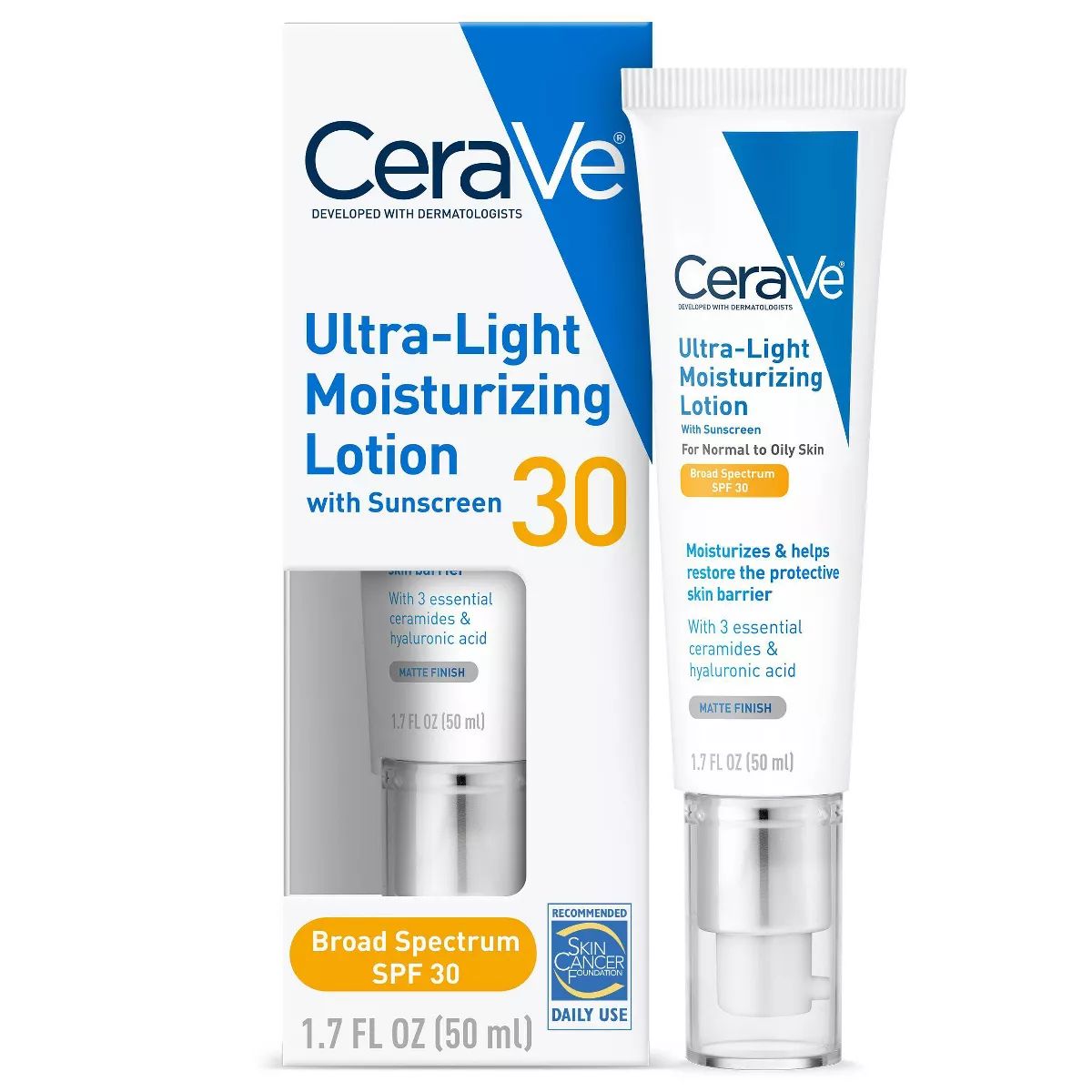 CeraVe Ultra-Light Face Lotion Moisturizer with Sunscreen - SPF 30 – 1.7oz | Target