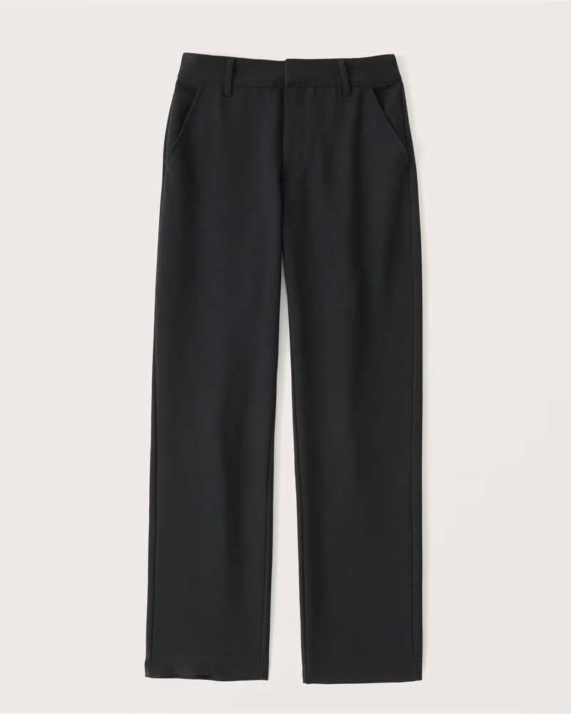Tailored Menswear 90s Straight Pants | Abercrombie & Fitch (US)
