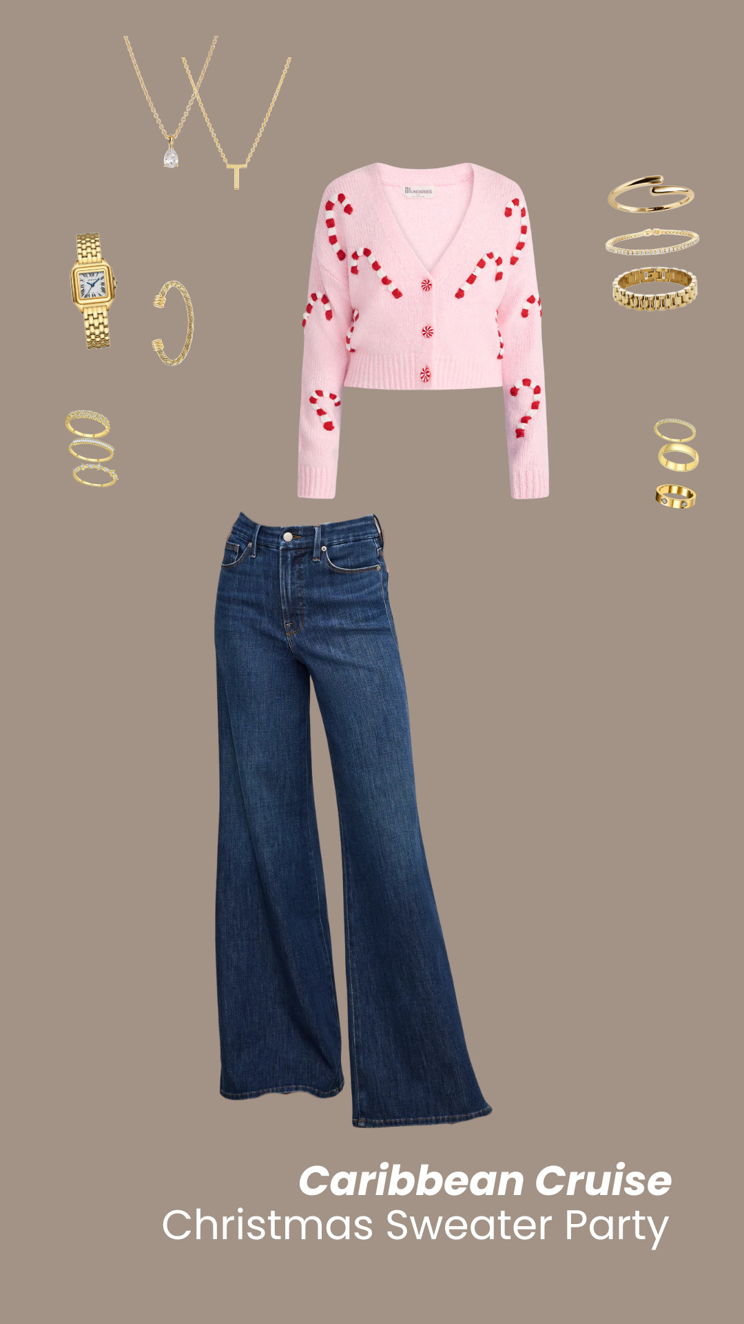 Caribbean Cruise - Sweater Party
Sweater: Walmart
Jeans: Good American
Jewelry: staple pieces (Amazon, BaubleBar, Ana Luisa)


#christmassweater #holidaystyle #cruiseoutfit #festivestyle #casualholidaylook 

 

#LTKGiftGuide #LTKHoliday #LTKTravel