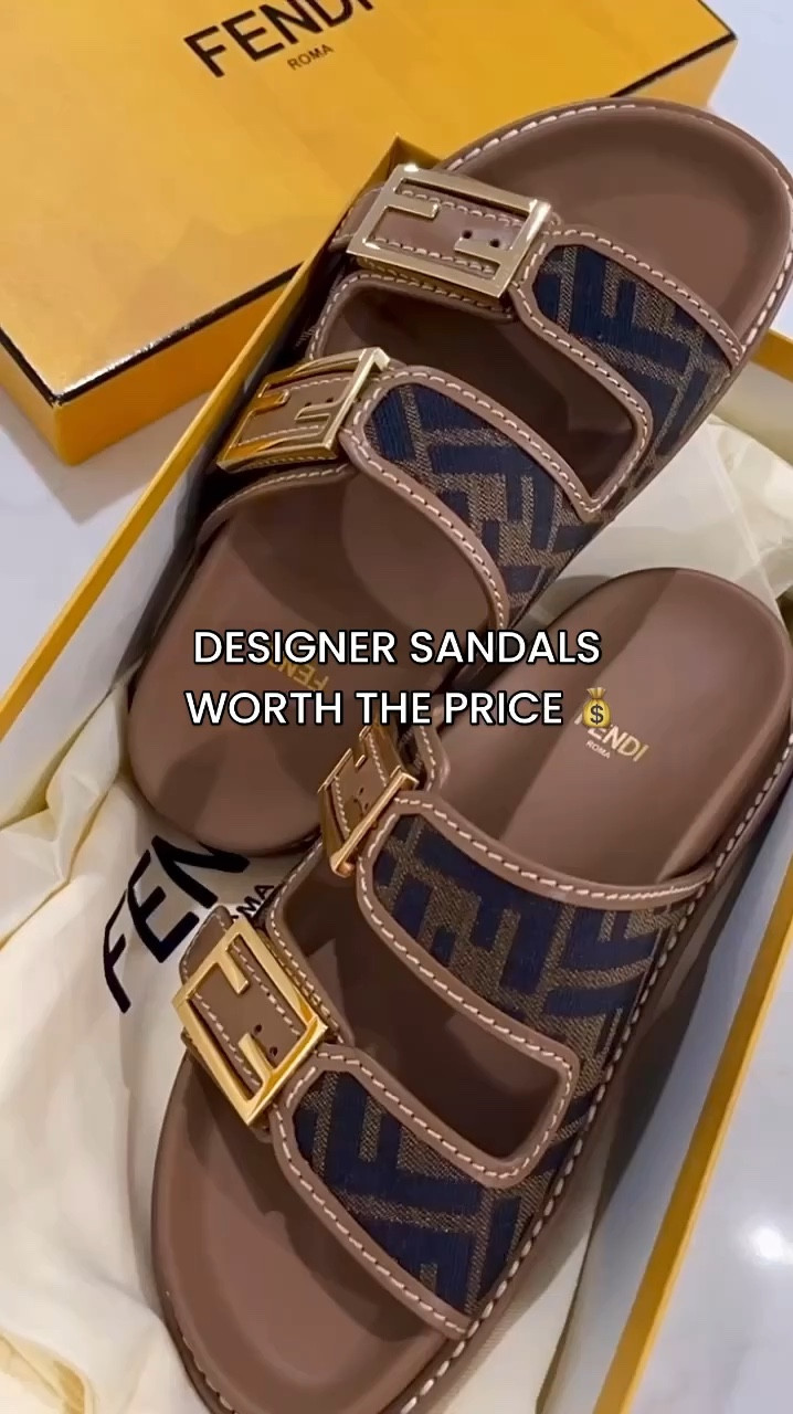 My go-to sandals from @fendi! I’ve had them for nearly two years, and they’ve been a staple in my wardrobe. Definitely worth the price in my book! Quality craftsmanship is 👌🏽. They are a little heavy, but I’ve gotten used to it🖤!
.
#designersandals #fendisandals #cutesandals #sandalseason #closetstaples 


#LTKVideo #LTKStyleTip #LTKShoeCrush