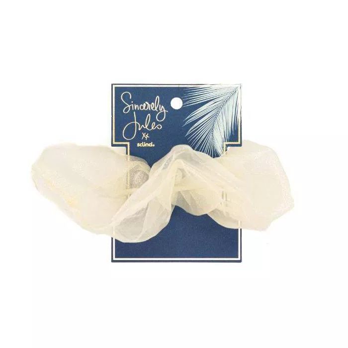 Sincerely Jules by Scunci Extra large Organza Scrunchie - Cream | Target