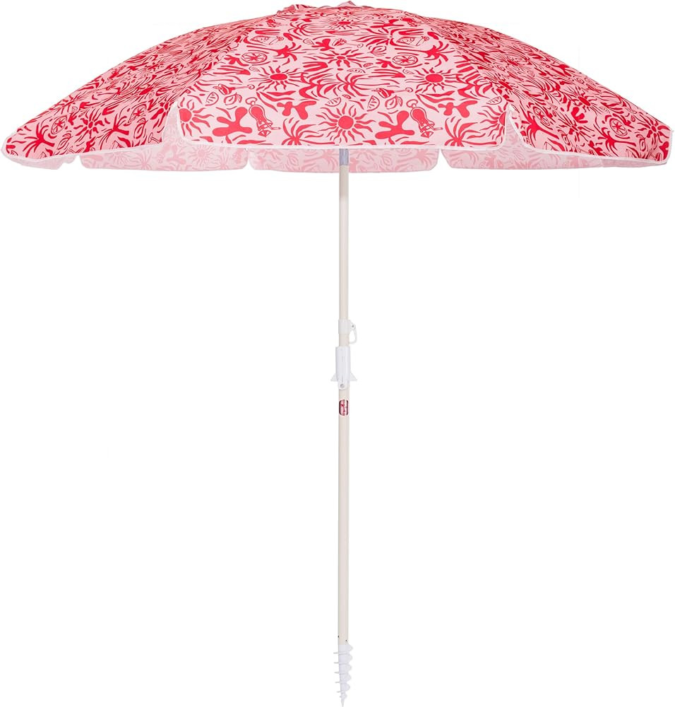 Business & Pleasure Co. Margaritaville Manana Umbrella - 6.5' Beach Umbrella Sand Anchor, 7' Tall... | Amazon (US)