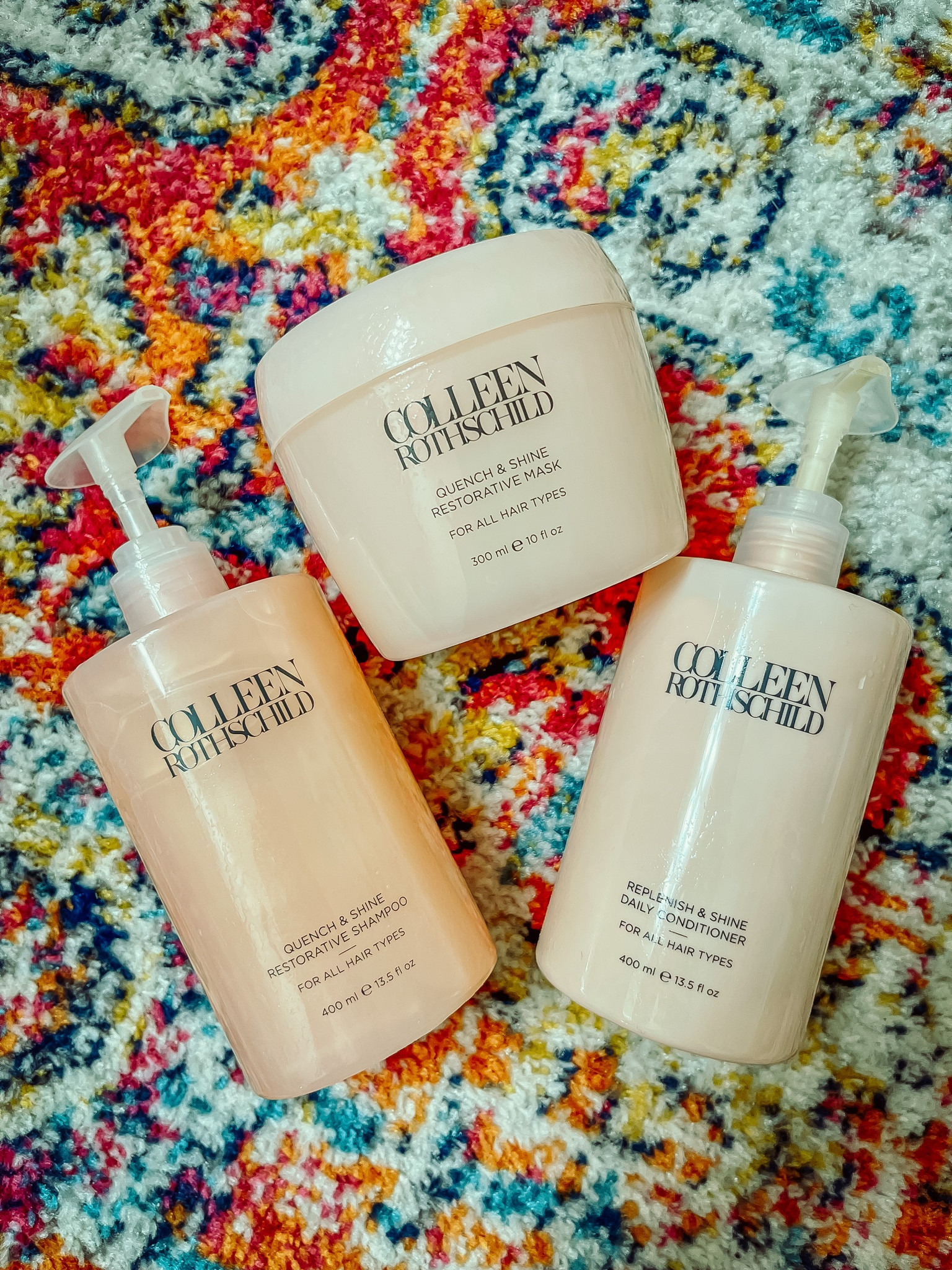 Hopelessly in love with the Colleen Rothschild shampoo, conditioner and hair mask! They are SO GOOD!! The mask is amazing and leaves my hair silky, smooth and so soft. And my hair is damaged like crazy right now from the stress of this past year. Use the code HAPPY25 for $25 off of $100, HAPPY50 for $50 off $200 and HAPPY75 for $75 off $300! This is the best promo CR is having this month so take advantage! #crpartner #LTKGiftGuide

#LTKbeauty #LTKSale