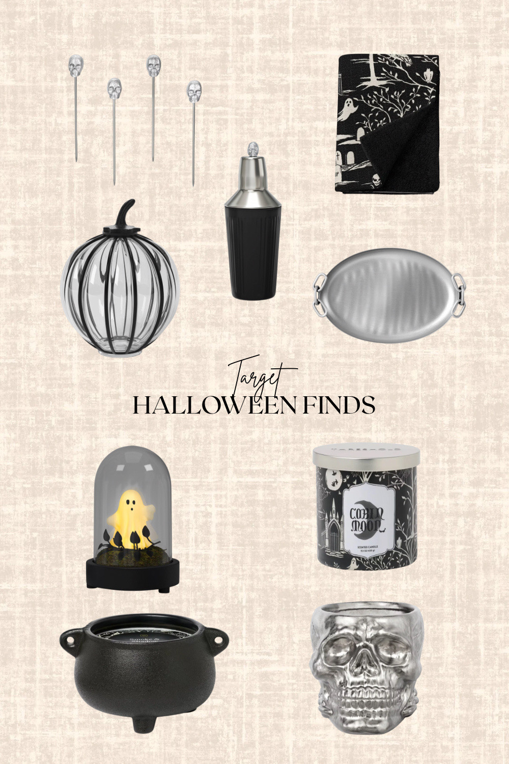 Target Halloween Finds! 

Candle, throw, skull candy bowl, cocktail picks, shaker

#LTKhome #LTKsale