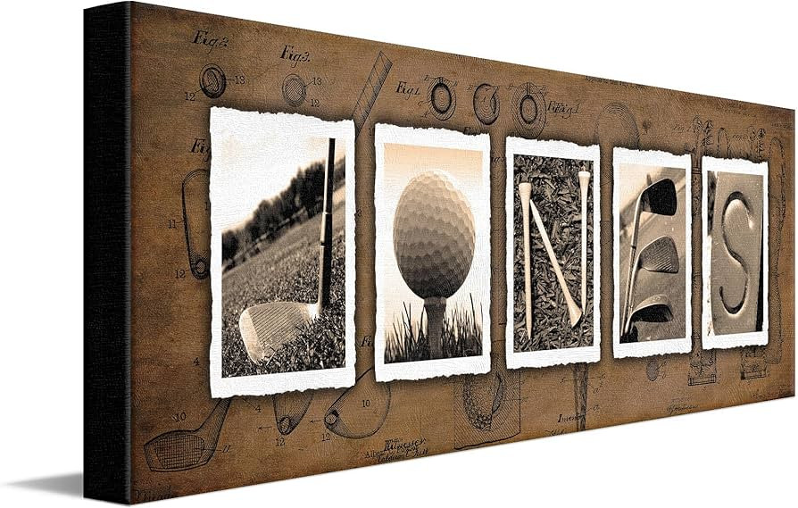 Personalized Golf Name Art - Perfect and unique customized gift for the golfer or golf enthusiast... | Amazon (US)