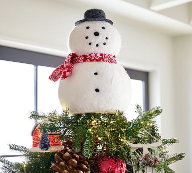 Archie the Snowman Tree Topper | Pottery Barn (US)