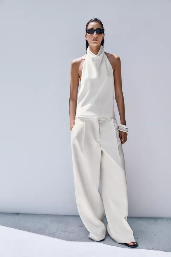 SATIN HALTER TOP | Zara UK