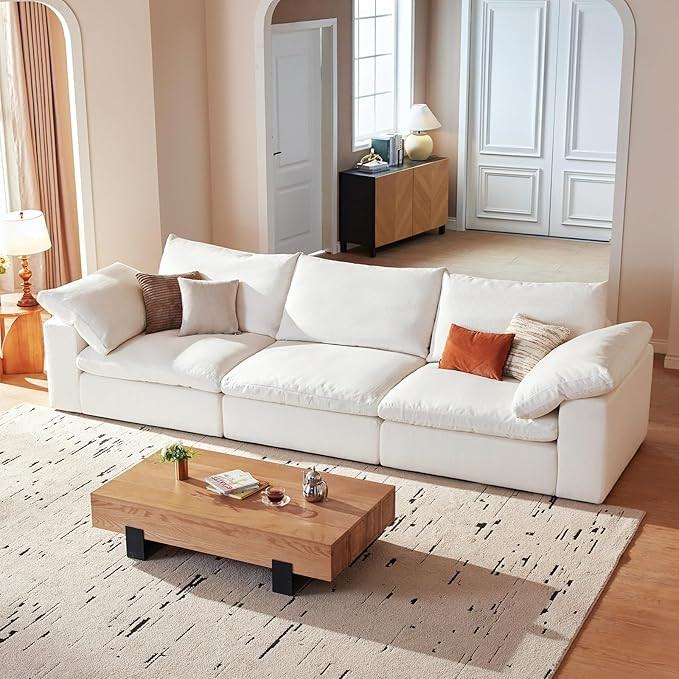 Cloud Couch Sectional 110.2'' Oversized Modular Deep Seat Sofa Comfy White Cloud Couch with Washa... | Amazon (US)