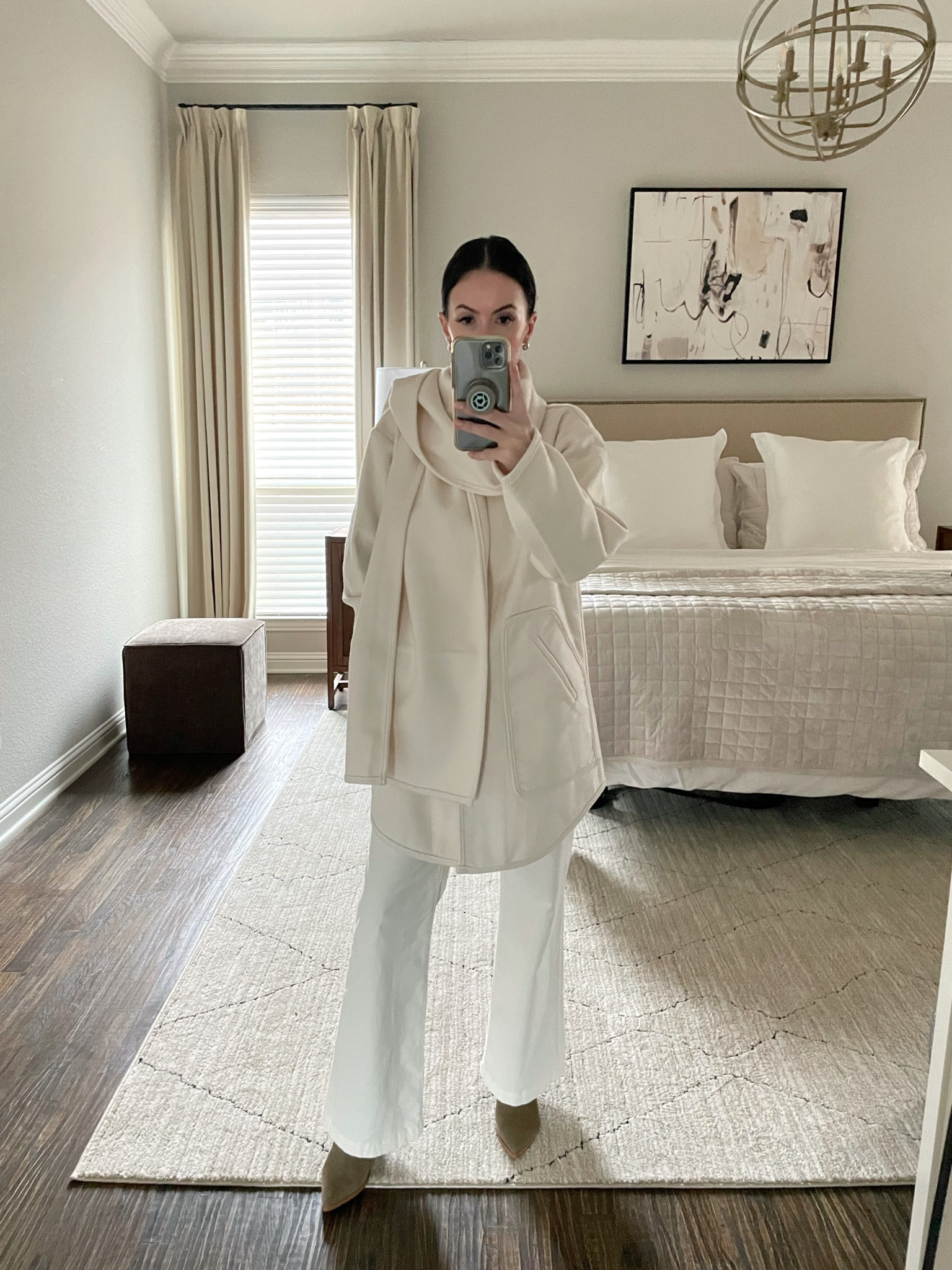 I’m loving this coat that’s actually on sale rn! It comes with the scarf that’s detachable. 

Coat- runs TTS 
Pants- runs TTS 

Coat, our everyday home, boots, Nordstrom, splendid x cella Jane 

#LTKfindsunder100 #LTKsalealert #LTKstyletip