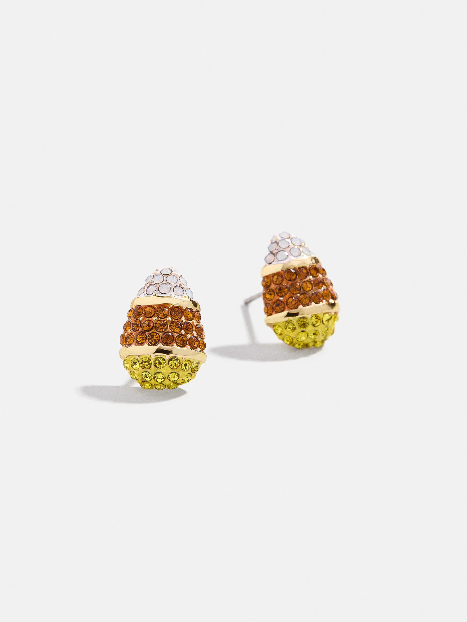 Not Too Corny Stud Earrings - Candy Corn | BaubleBar