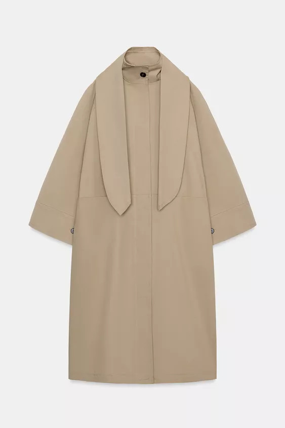 OVERSIZED TRENCH COAT WITH SCARF ZW COLLECTION LIMITED EDITION | Zara Canada