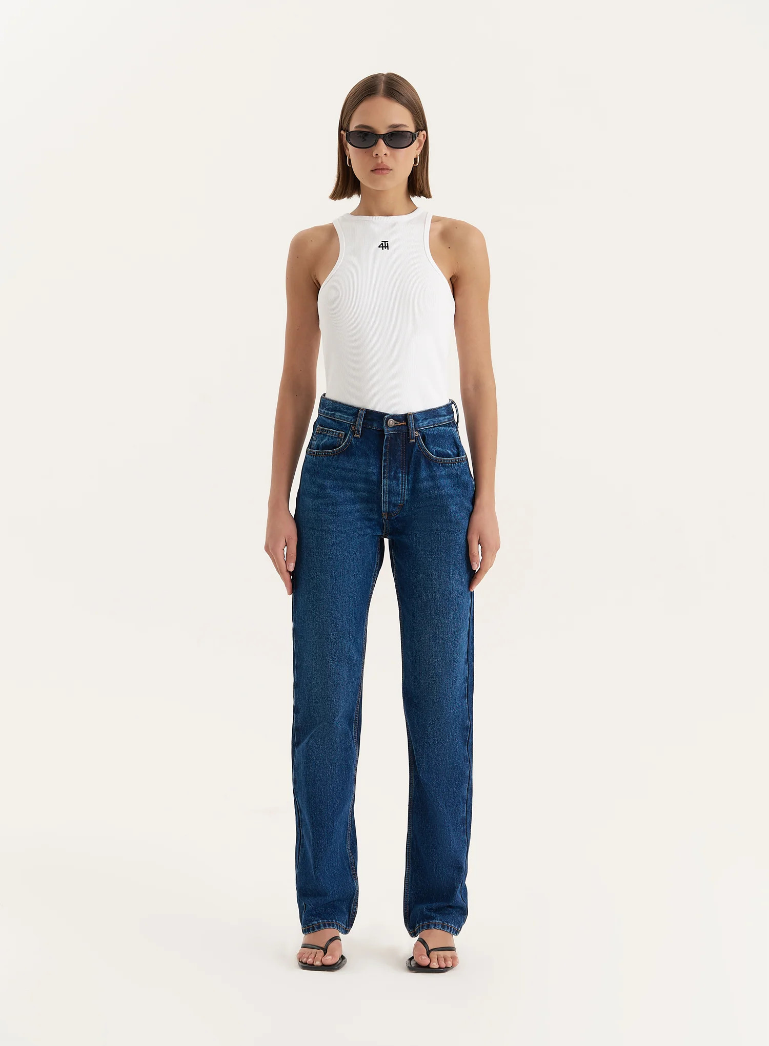 White 4th Branded Racer Vest Top - Everyday | 4th & Reckless