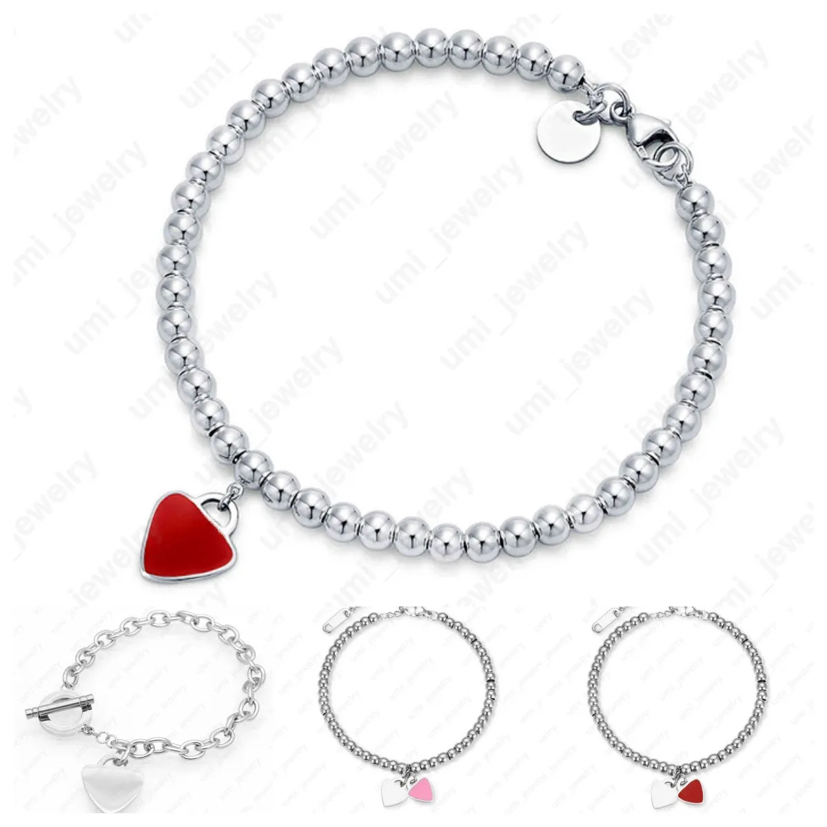 Fine jewelry fit charm heart bracelets Bead clasp bangle Designer bracelet Luxurious Charm Simple... | DHGate
