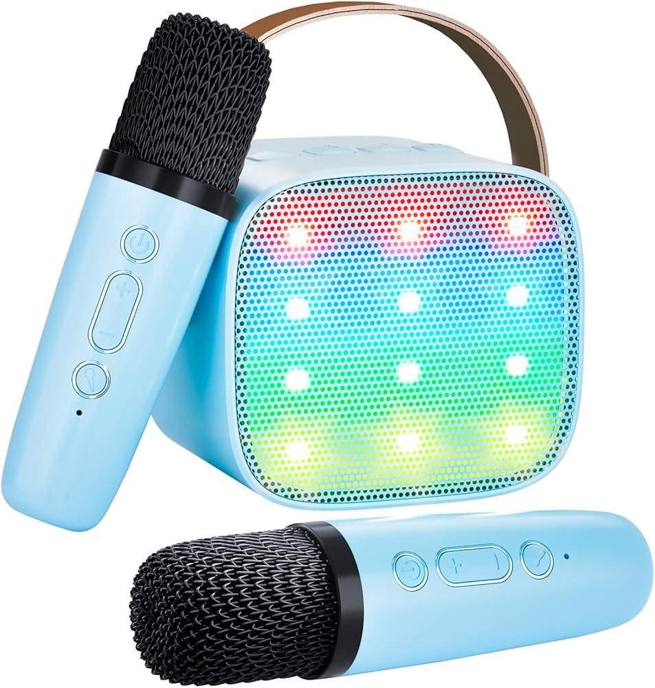 VERKB Kids Karaoke Machine, Kids Toys for Girls and Boys Gifts, Portable Bluetooth Speaker with 2... | Amazon (US)