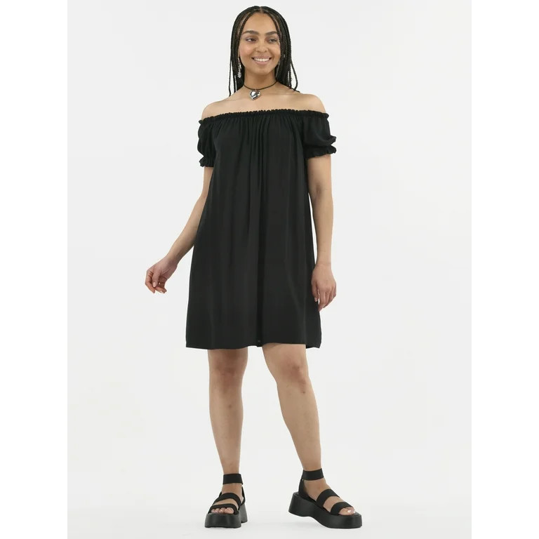 No Boundaries Off-Shoulder Mini Dress, Women's | Walmart (US)