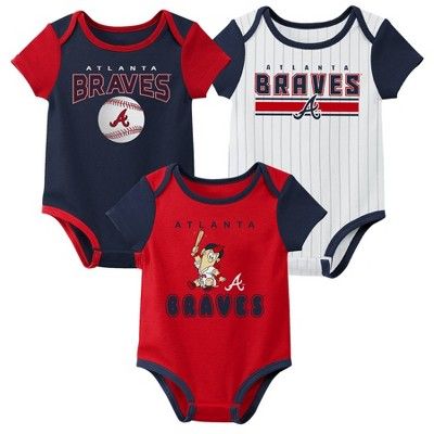 MLB Atlanta Braves Baby Boys' 3pk Bodysuit Set | Target