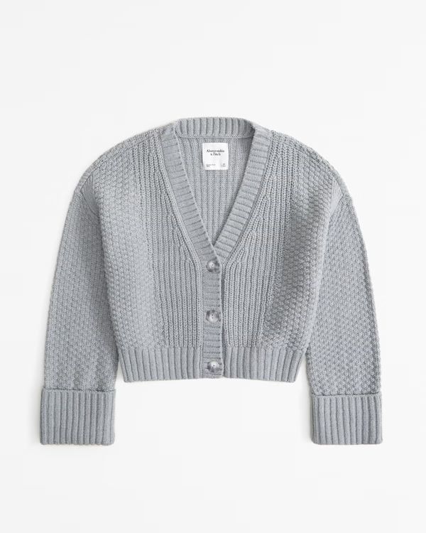 Women's Cotton-Blend Seed Stitch Cardigan | Women's Tops | Abercrombie.com | Abercrombie & Fitch (US)