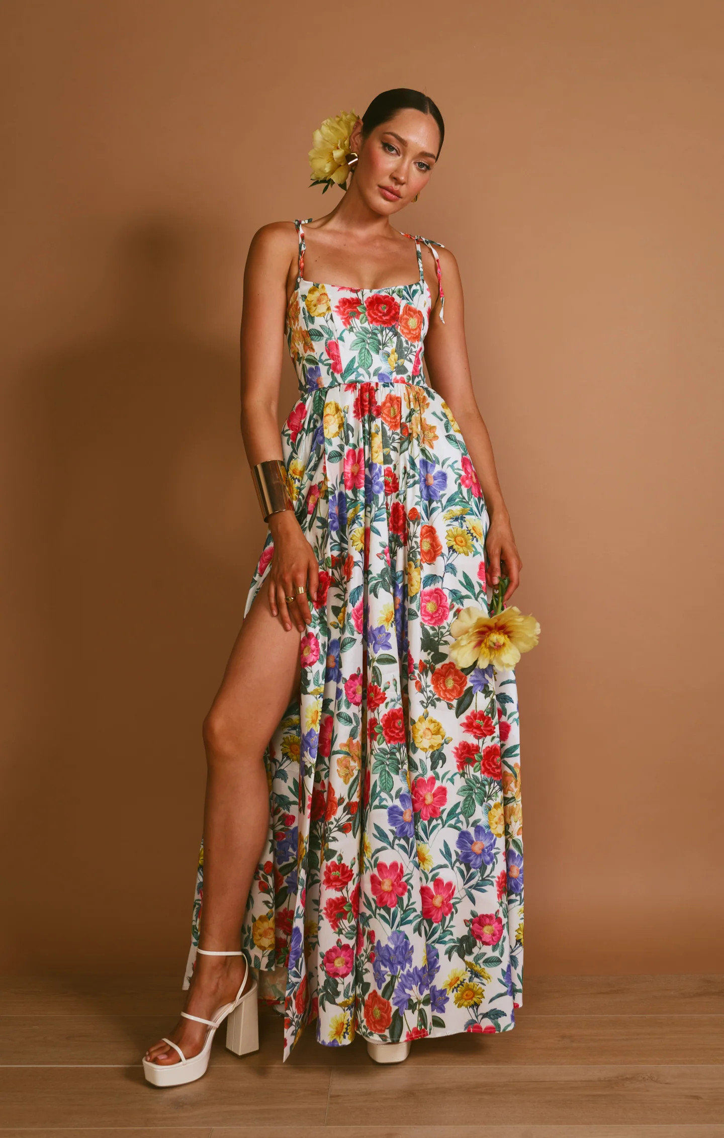 Juliet Maxi Dress ~ Mimosa Floral Taffeta | Show Me Your Mumu