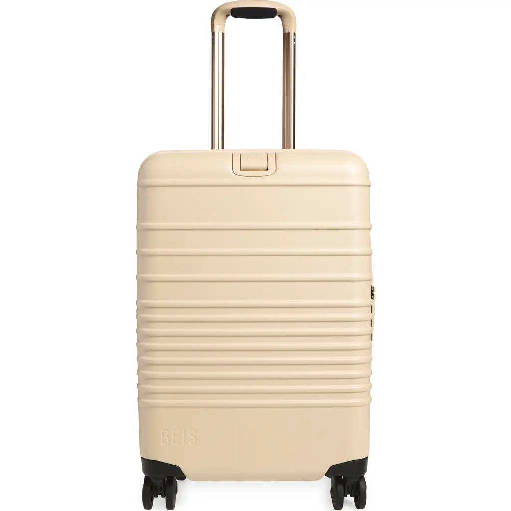 Béis The Carry-On Roller Suitcase in Beige at Nordstrom | Nordstrom