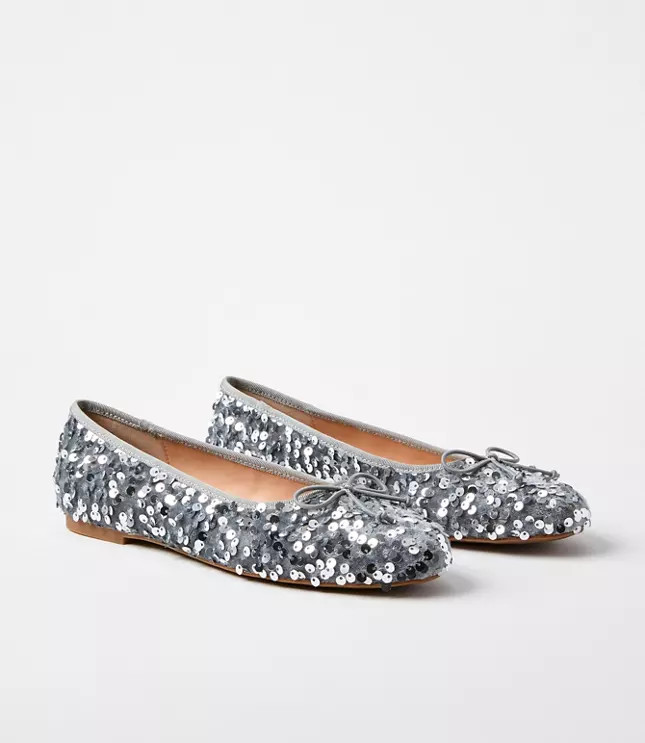 Sequin Ballet Flats | Loft | LOFT