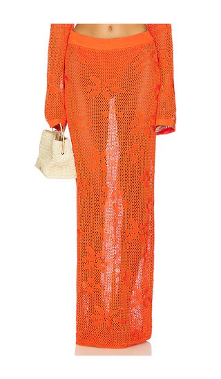 SNDYS Terra Maxi Skirt in Orange. - size XS | Revolve Clothing (Global)