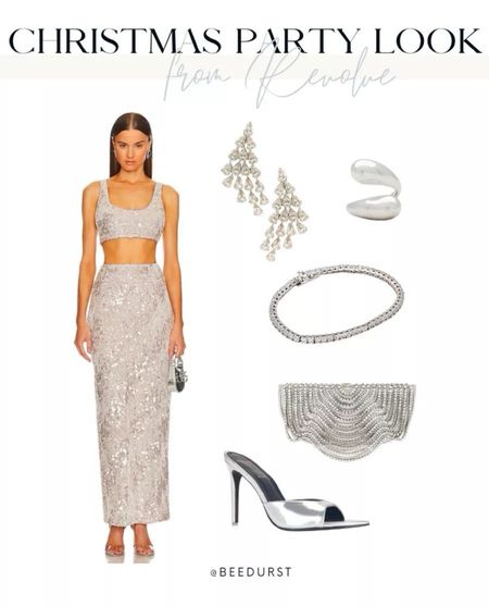 Holiday party dress, Christmas party dress, Christmas party look from Revolve, holiday cocktail dress, nye dress, holiday outfit, nye outfit, date night outfit, sequin dress, silver dress, silver heels, silver clutch

#LTKstyletip #LTKparties #LTKHoliday