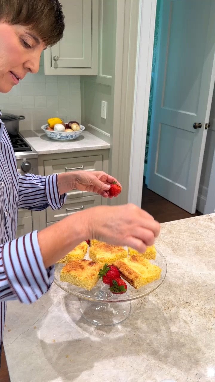 My mother hosted a ladies luncheon with her friends! She served a layered salad, strawberry bread and gooey butter cake! The theme was garden! She potted flowers, layered different colors and textures to create an elevated afternoon!