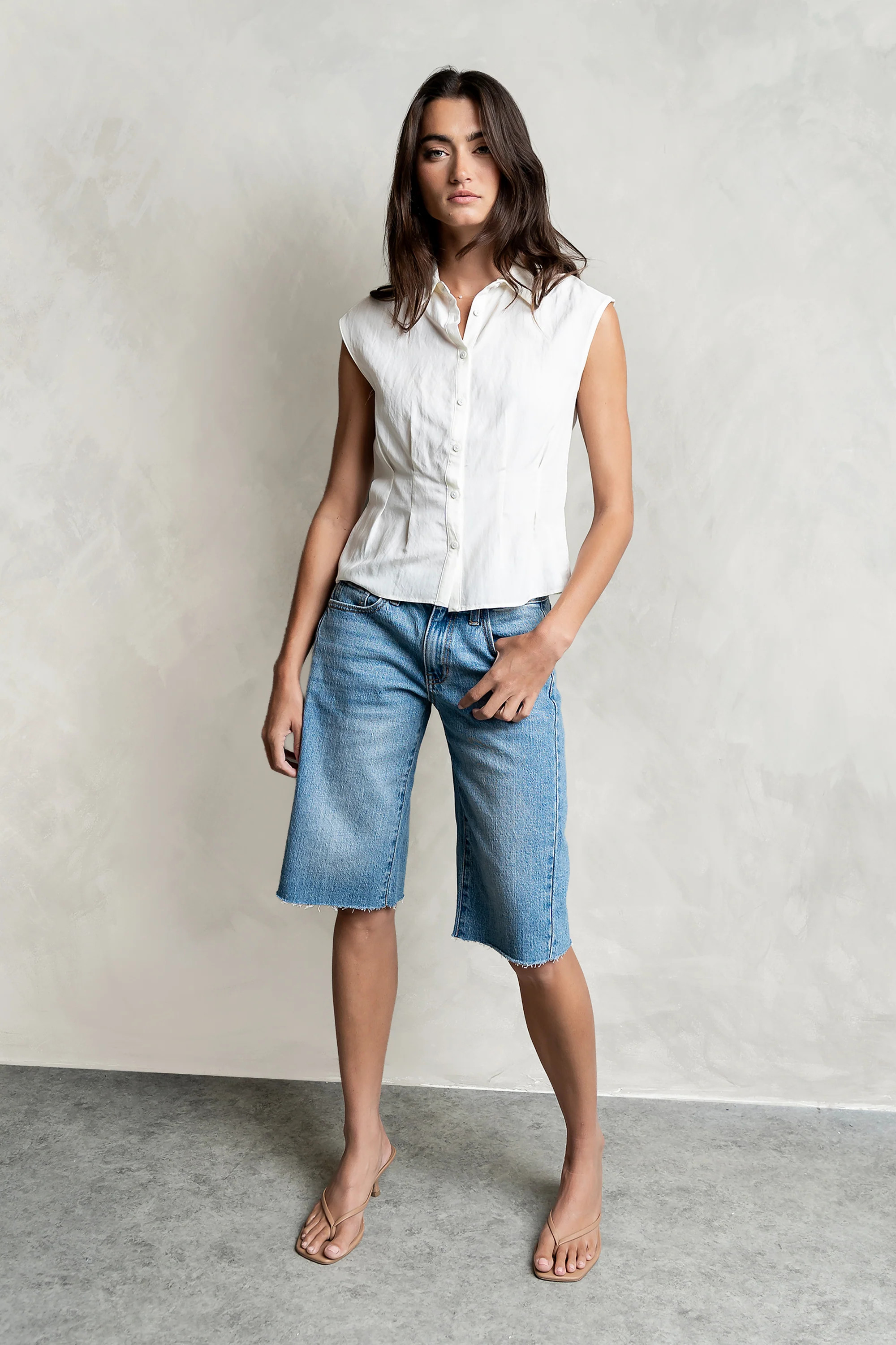 Jacob Button Up Top in Ivory | Böhme US