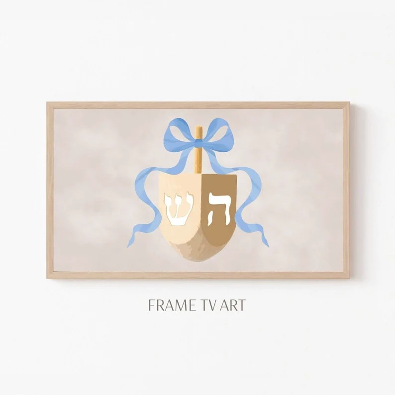 Hanukkah Dreidel Samsung Frame TV Art Holiday Decor Fun Home Winter Decor Wall Art Display Chanuk... | Etsy (US)