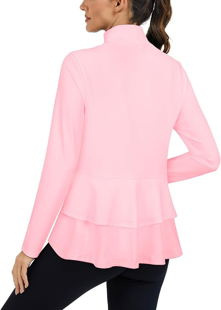 LURANEE Women's Golf Athletic Jackets with Pleated Tennis Skirt Hem Lightweight Full Zip Long Sle... | Amazon (US)