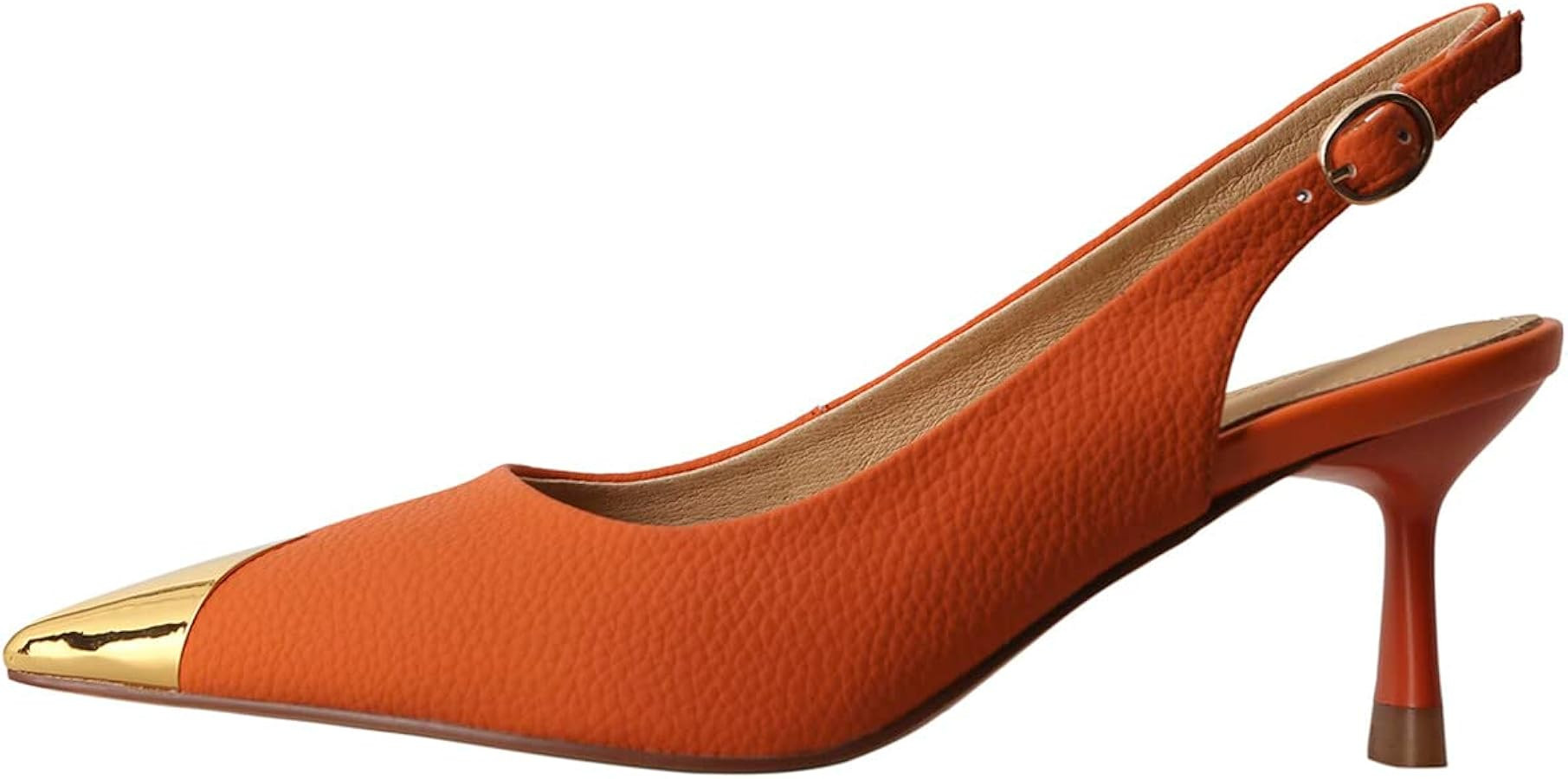 Divanne Slingback Pumps, Women's Pointed Toe Low Heel Sandals Slingback Strap Kitten Heel Pumps E... | Amazon (US)