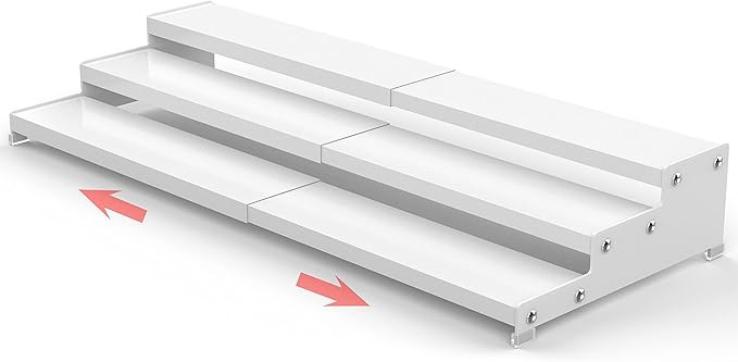 Spice Rack Organizer for Cabinet, 3 Tier Expandable Spices Storage, Great for Kitchen Cabinets, C... | Amazon (US)
