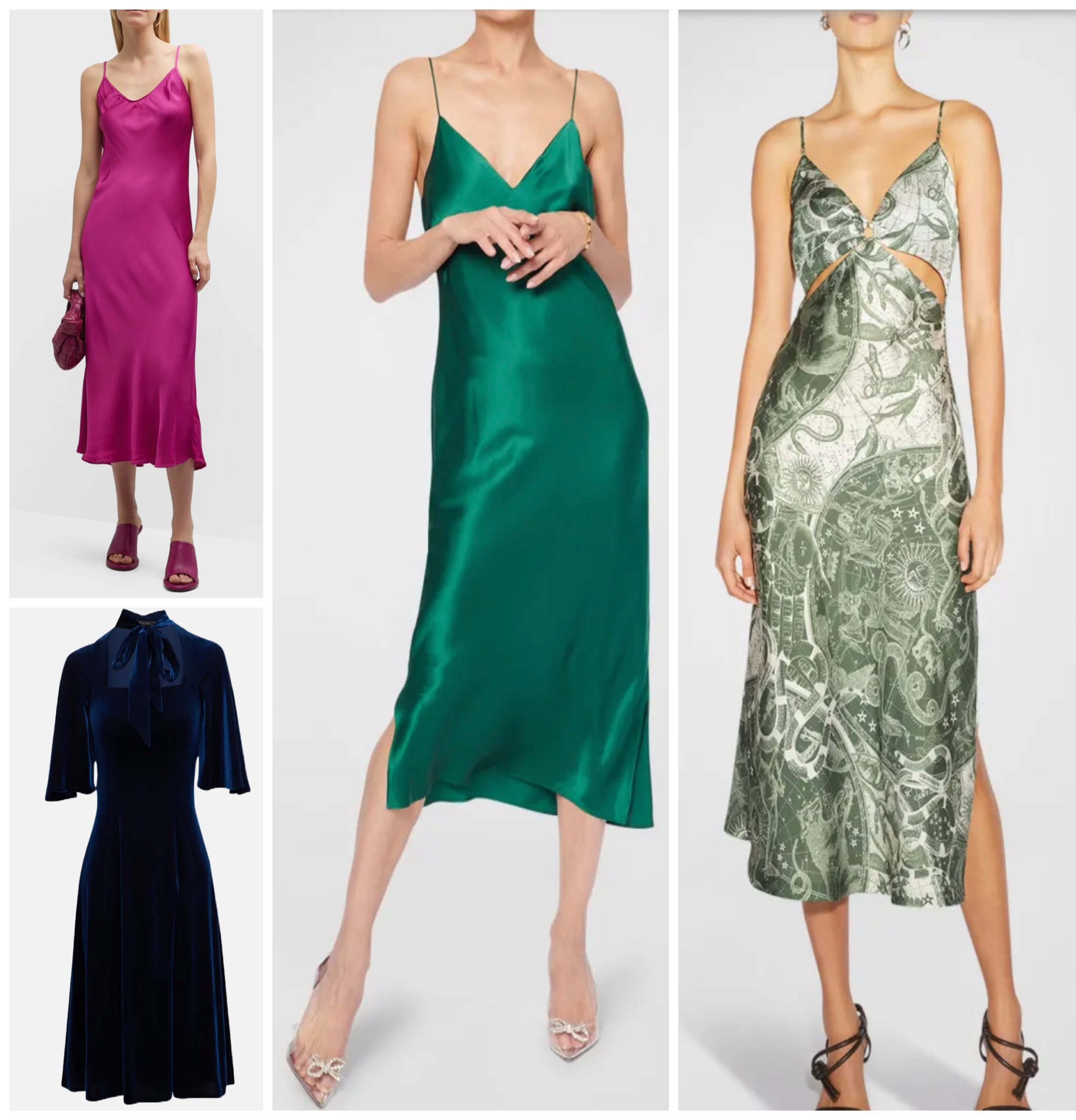 Evening dresses and dresses that make a great fit for the stylish wedding guest look #slipdress #satindress #weddingguest #velvetdress

#LTKwedding #LTKsalealert