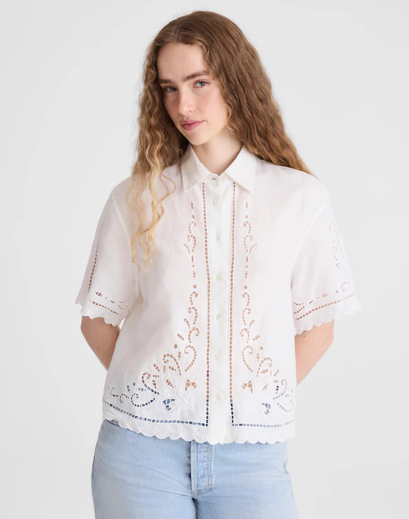 Eyelet Boxy Shirt | Madewell