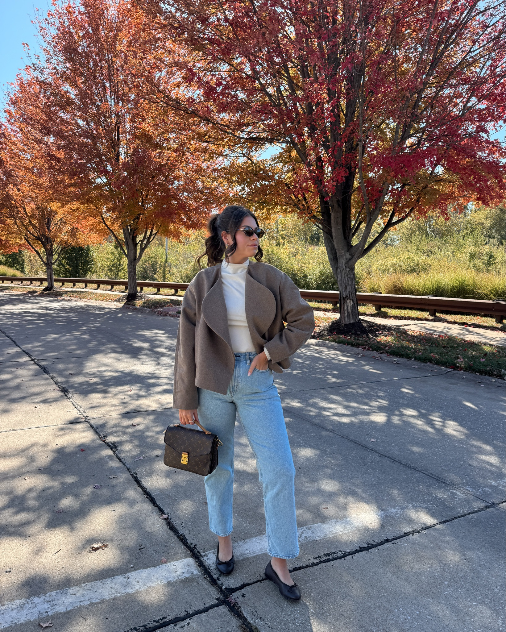 Sizing:
Dynamite Jacket - size S/M (runs big!!)
Sweater - size Medium
Jeans - size 28 long (tts & I am 5’10)
Flats - tts

#LTKSeasonal